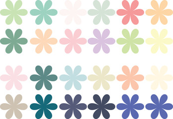Print Abstract color palette And Flower design
