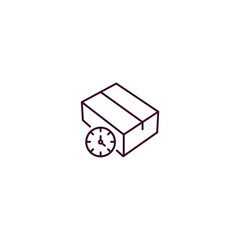 wait time outline icon. Linear vector from delivery concept. Thin line wait time icon isolated on white background