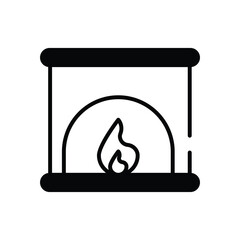 Fireplace vector icon