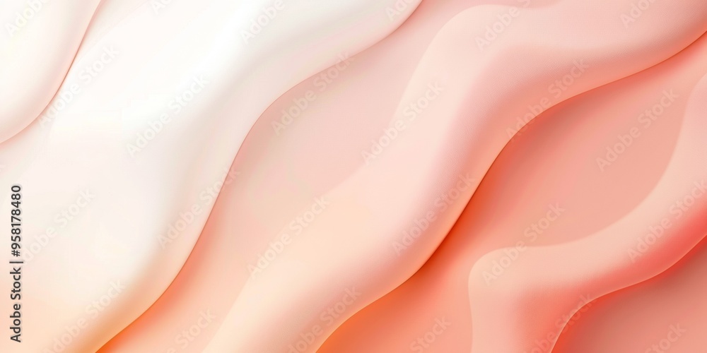 Poster a background with a light, soft gradient from peach to white. the design should be simple and elegan