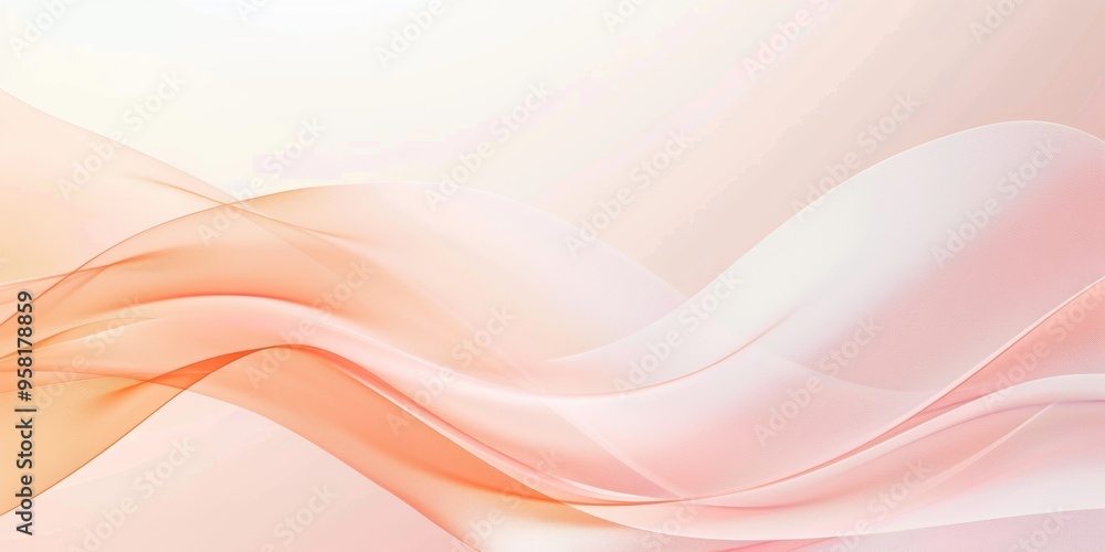Poster a background with a light, soft gradient from peach to white. the design should be simple and elegan