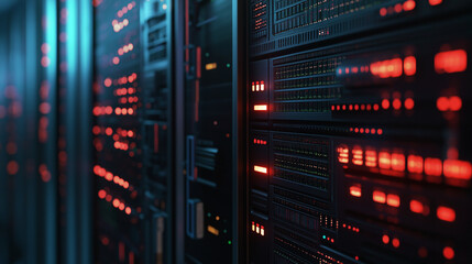 Fototapeta premium Detail server room