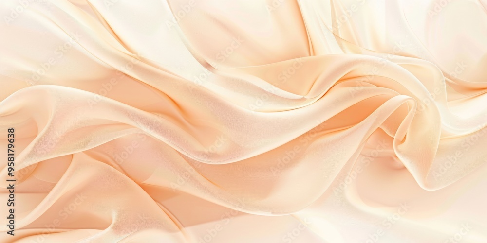 Poster a background with a light, soft gradient from peach to white. the design should be simple and elegan