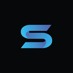 s gradient icon logo design .eps