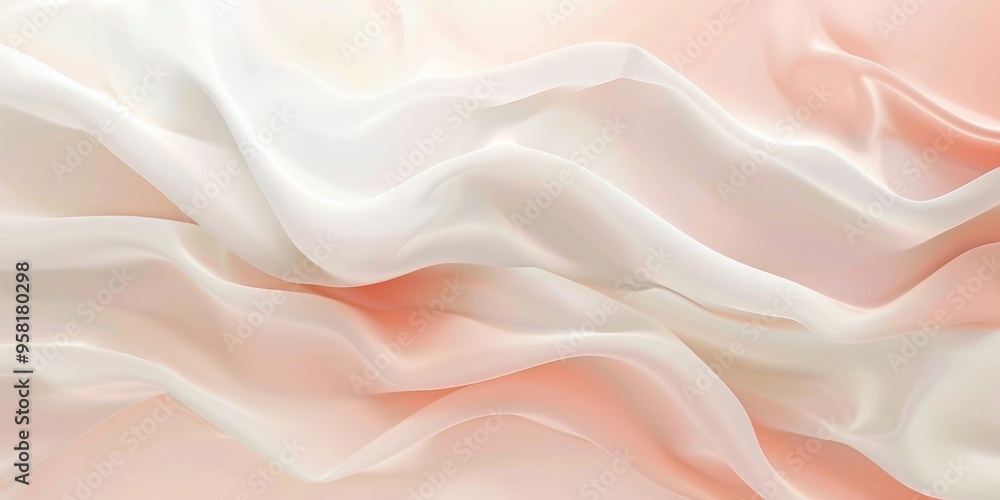 Poster a background with a light, soft gradient from peach to white. the design should be simple and elegan