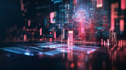 Abstract rendering of a digital economy being shaped by policy changes, concept of adaptive economic strategies