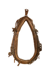 Obraz premium leather yoke on white, isolated