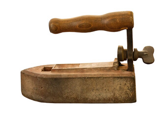 The old iron on white, isolated