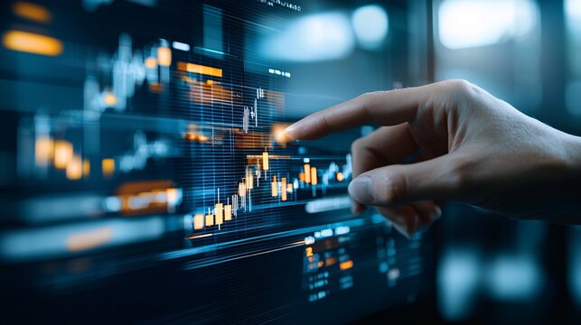 Close-up of policymakers in a digital environment, adjusting economic levers that control various markets, concept of economic governance