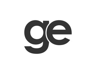 Fototapeta premium GE creative geometric initial based modern and minimal logo. Letter g e trendy fonts.