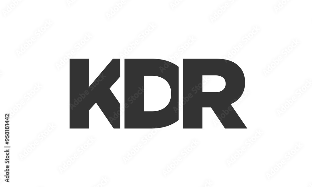 Poster kdr logo design template with strong and modern bold text. initial based vector logotype featuring s