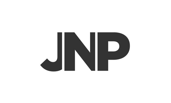 JNP logo design template with strong and modern bold text. Initial based vector logotype featuring simple and minimal typography. Trendy company identity.