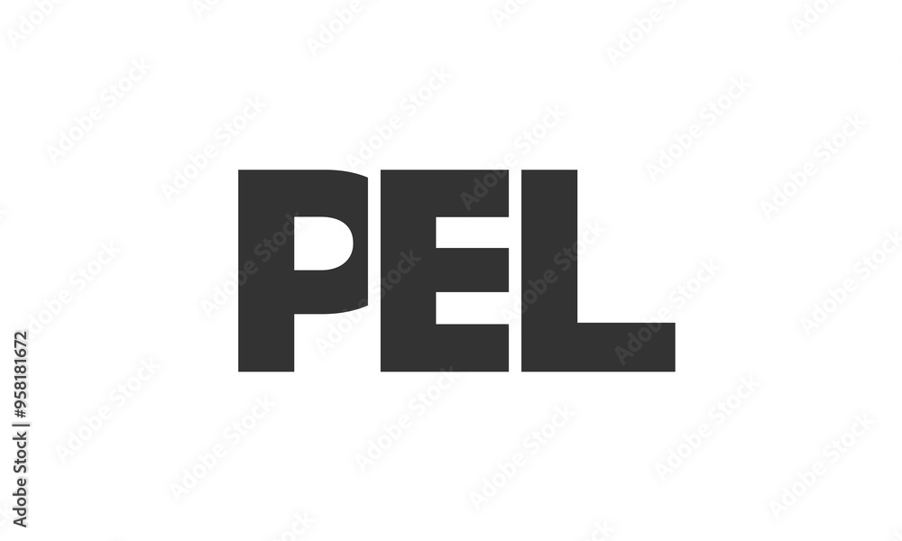 Poster pel logo design template with strong and modern bold text. initial based vector logotype featuring s