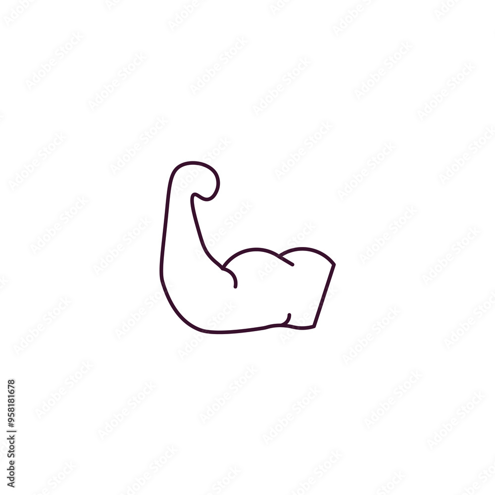 Poster strong outline icon. linear vector from medical concept. thin line strong icon isolated on white bac