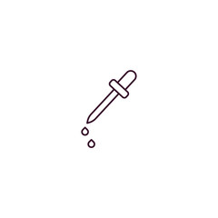 eye dropper outline icon. Linear vector from medical concept. Thin line eye dropper icon isolated on white background