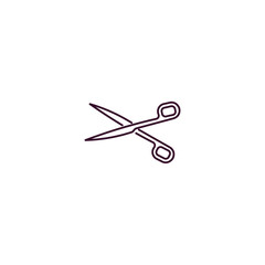 opened medical scissors outline icon. Linear vector from medical concept. Thin line opened medical scissors icon isolated on white background