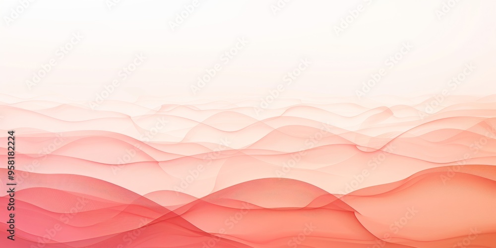 Poster a background with a light, soft gradient from peach to white. the design should be simple and elegan
