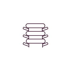 vertebra outline icon. Linear vector from medical concept. Thin line vertebra icon isolated on white background