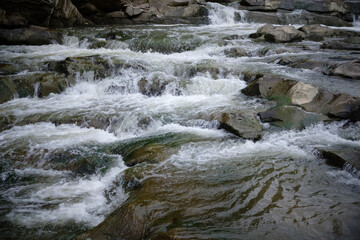 Rushing River Through Rocky Terrain