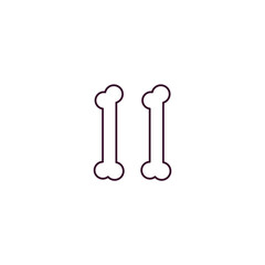femur outline icon. Linear vector from medical concept. Thin line femur icon isolated on white background