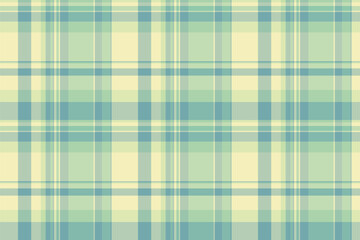 Calm pattern textile texture, place tartan seamless fabric. 40s vector plaid background check in light and pastel colors.