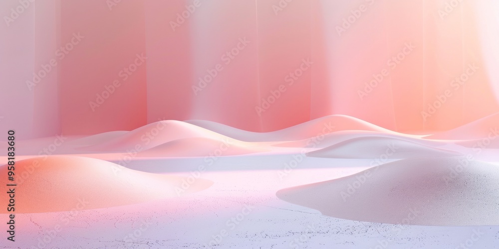 Poster a background with a light, soft gradient from peach to white. the design should be simple and elegan