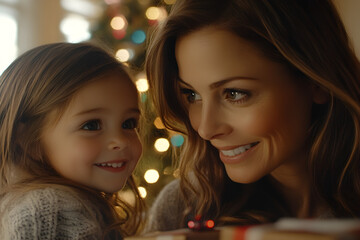 Familie an Weihnachten, made by AI