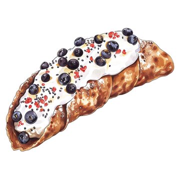 recommend clip art: Cannoli clipart design illustration isolated on white