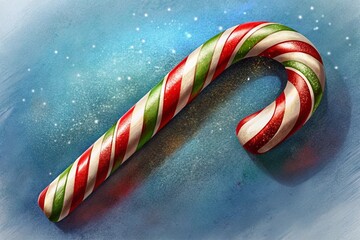 candy canes on green