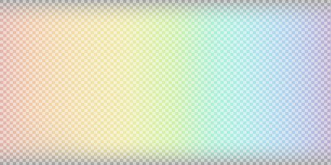 Rainbow background isolated on transparent background. Reflected rainbow stripes, sun glare. Blurred Rainbow light, streak overlay.