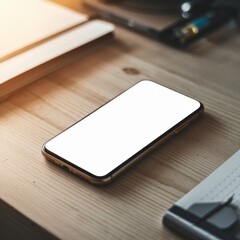 smartphone white blank screen mockup