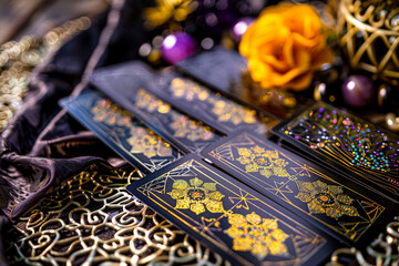Tarot cards with a mystical vibe generative AI concept