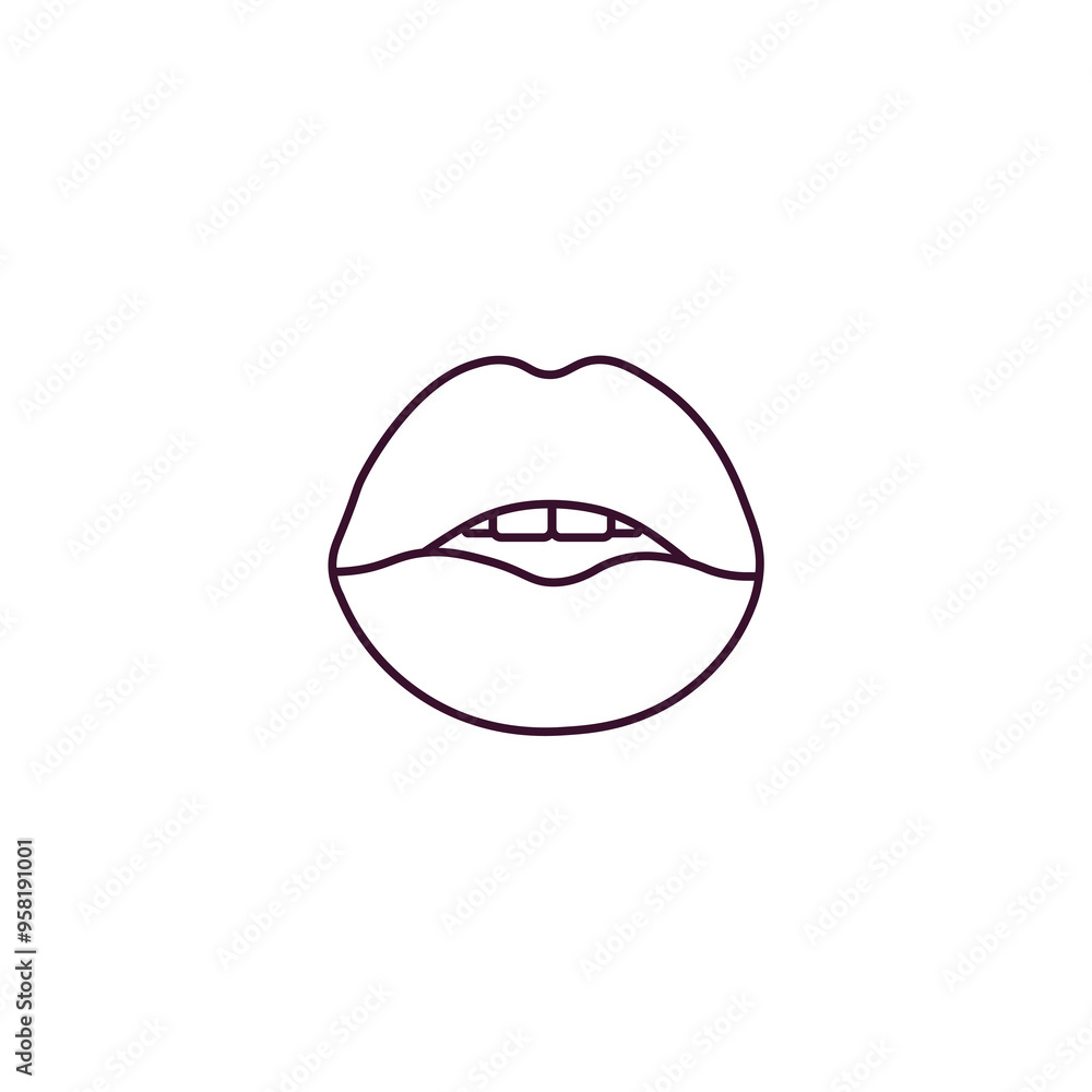 Aufkleber seductive outline icon. linear vector from people concept. thin line seductive icon isolated on whit