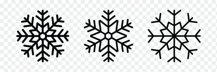 snow vector. snowflakes icon in black color.  snow icon
