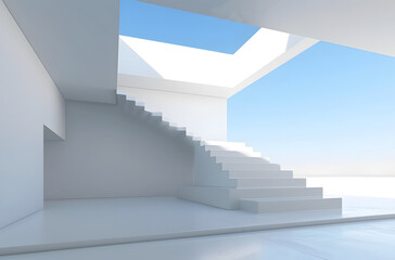 Fototapeta premium Light color is the future building space ground