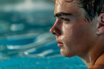 Successful sportsman businessman moving forward reaching goal aim, Generative AI