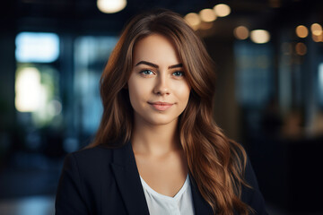 Fototapeta premium Successful business people person in modern interior office space building made with Generative AI artwork