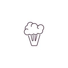 broccoli porcion outline icon. Linear vector from gym concept. Thin line broccoli porcion icon isolated on white background