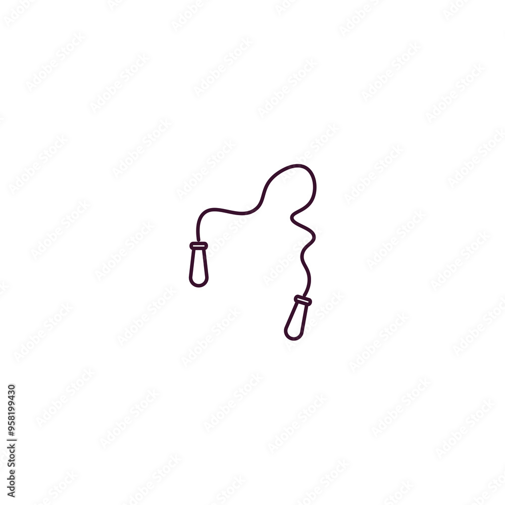 Poster skip rope outline icon. linear vector from gym concept. thin line skip rope icon isolated on white b