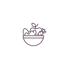 good diet outline icon. Linear vector from gym concept. Thin line good diet icon isolated on white background
