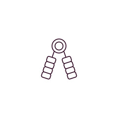 grip outline icon. Linear vector from gym concept. Thin line grip icon isolated on white background