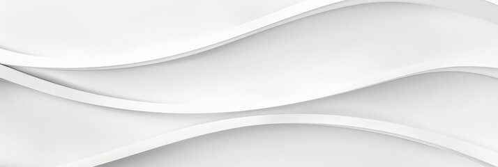 Fototapeta premium Abstract Background With White Wavy Lines, Smooth Shape Lines In 3d Illustration. Minimalist Design,