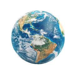 Exquisite Globe Depicting Earth's Intricate Details on a Clear Background