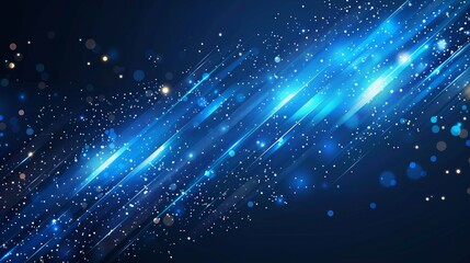 Abstract blue banner design vector, dynamic sporty horizontal background template for media promotion or web banner