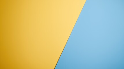 A bold, minimalist design featuring a diagonal color block in yellow and blue, creating a striking and modern visual contrast.