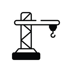 Construction Crane vector icon