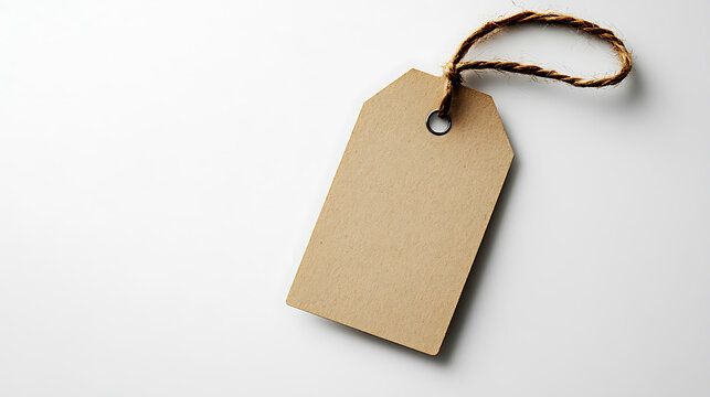 A tag is hanging from a string