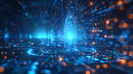 Obraz premium abstract circles and lines futuristic concept. Big Data concept. Digital neural network. Science and innovation of technology.