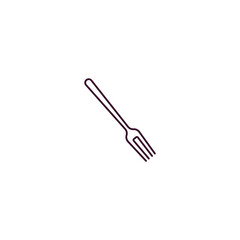 salad fork outline icon. Linear vector from restaurant concept. Thin line salad fork icon isolated on white background