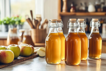 Experimenting with New Cider Flavors in a Bright Modern Kitchen  